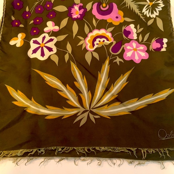 Vintage Ostinelli Silk Scarf Made In Italy - Picture 3 of 10